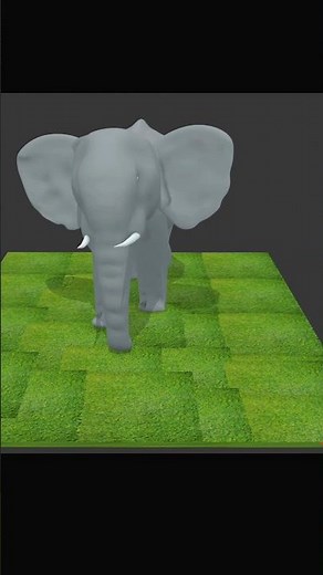 elephant 3d model on mobile