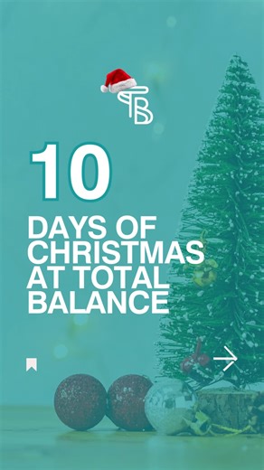 🎄 12 Days of Christmas at Total Balance | Day 10 Ten deep breaths to reset. Sometimes the simplest things make the biggest difference. A few slow, deep breaths can help calm your nervous system, release tension, and bring your body back into balance during the busy Christmas season. Pause, breathe, and reset 💙 | Total Balance
