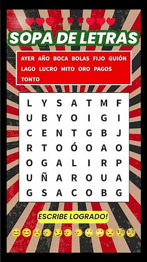 😎Juego de Sopa de Letras | Desafío de Observación y Memoria🩷#sopadeletras #challenge #retodeletras 🌿