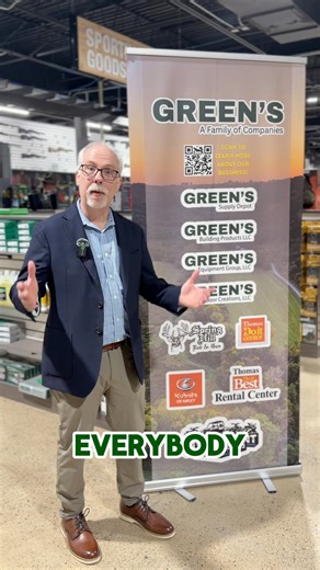 From humble beginnings to an exciting future! What started with just 16 employees has grown into a team of more than 350 strong. In this video, owner Chris Deweese reflects on our journey, recognizes fellow owners Ryan and Debbie Kimble and Chris and Tracie Deweese, and shares his excitement for what’s ahead. Since purchasing Green’s Feed and Seed in 2021 and preventing its closure, we’ve grown into the Green’s Family of Companies — proudly including Green’s Supply Depot, Green’s Equipment Group