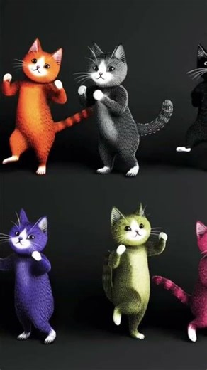 Cats Dance Axel F #ai #cat