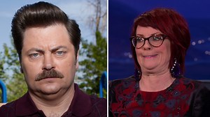 Happy birthday, Megan Mullally! Thanks for teaching Nick Offerman how to laugh. #CONAN | Team Coco