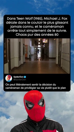 Dans Teen Wolf (1985), Michael J. Fox est entré en glissant dans l'histoire du cinéma