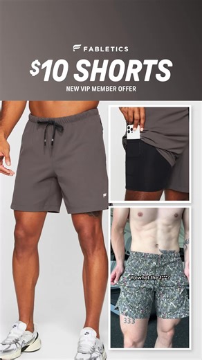 Guys, it’s never too late to stock up on quality gym gear. Right now our shorts are just $10 for new vip member signups. | Fabletics Men