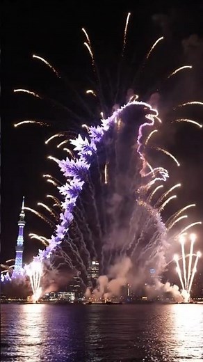 Godzilla Firework Tokyo