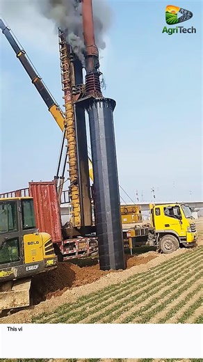INSANE Pile Driving Machine at Work Fastest Ground Foundation Process Ever