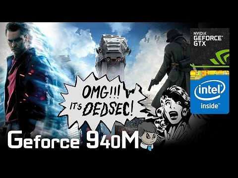 940M Gaming \\ 15 Games in 10 Min \\ "Resident Evil 7" "Battlefield 1" "Watch Dogs 2" and More