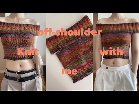 🪸 How To Knit: Off Shoulder Top | FREE TUTORIAL | ★☆☆