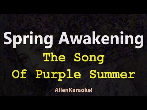 Spring Awakening (Original Broadway Cast Recording) - The Song Of Purple Summer (Karaoke)