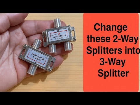 Convert Two Splitters into a 3-Way TV Signal Split how to easily #diy #coaxcable aerial amplifier