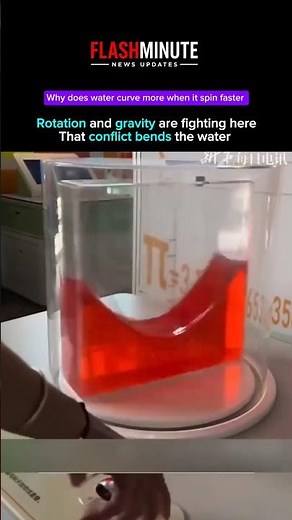 Why Spinning Water Curves Like This 💧🌀