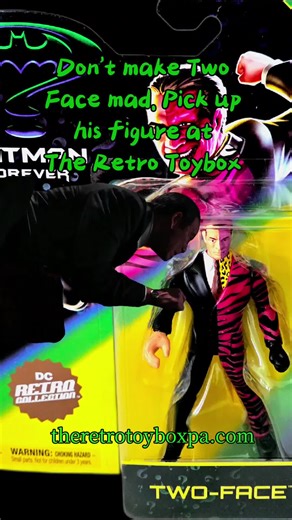 Grab your Two Face Retro Collection figure at The Retro Toybox. theretrotoyboxpa.com #dc #batman #twoface #vintagetoys