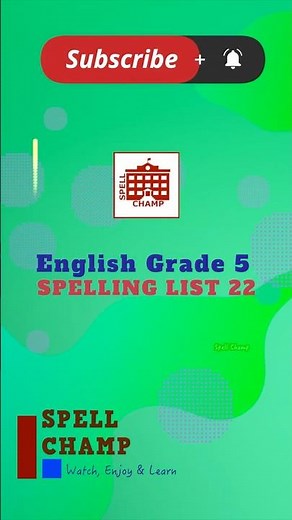 S198 English Grade 5 Spelling List 22 #shorts #spellingwords #spellinglist #spelling #english