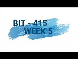 GCU - BIT-415 - WEEK 5 (Microsoft Project Notes)