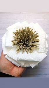 Amazing White Flower DIY Idea 🤍 #amazing #whiteflower #diy #craft #papercraft #easydiy #tutorial #paperflower | Day with DIY