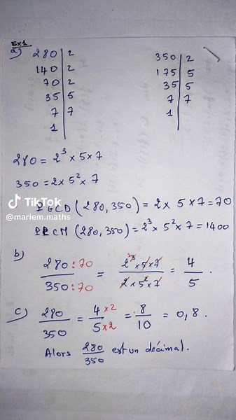 Exercices Corrigés d'Arithmétique pour 1ère Année Secondaire