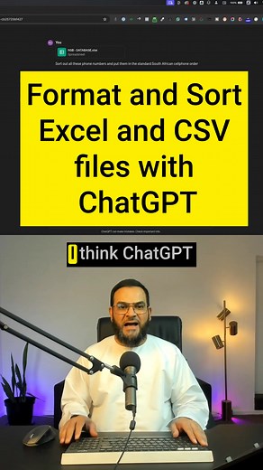 Format & Sort Excel Files with Chat GPT in Minutes! 📊💪