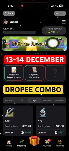 Dropee Daily Combo 13 December | Dropee Daily Combo Today | Today Dropee Combo Card |