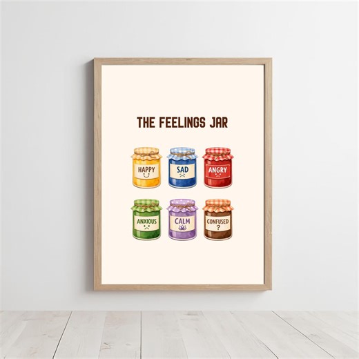 The Feelings Jar | Psychology Poster | Feelings Poster | Therapy Office Decor | Mental Health | School Psychologist | Printable Wall Art - Etsy