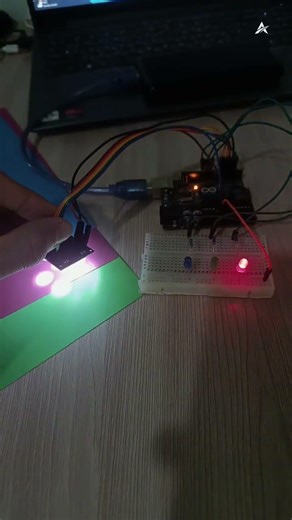 built colour recognition system #shortsfeed #arduino #newshorts #viralvideo #ledlights #accircuits