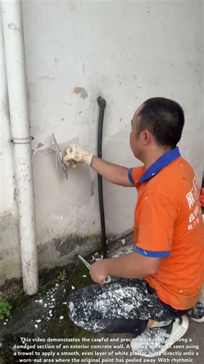 🏡 Exterior Wall Patching: Expert Plaster Repair & Touch-Up #shorts