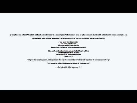 issue installing twilio module in python