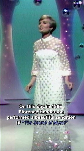 Today in 1967, Florence Henderson performed a beautiful medley from The Sound of Music! 🎶✨ #shorts
