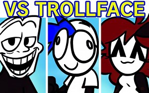 Friday Night Funkin' VS Trollface FULL WEEK   Cutscenes _ Cute Artstyle (FNF Mod