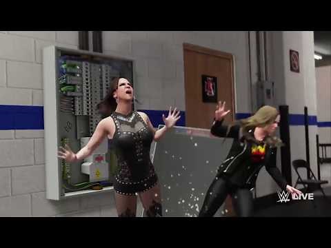 WWE 2K18 Ronda Rousey VS Stephanie McMahon Backstage Brawl
