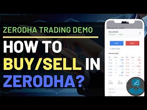 How to trade with Zerodha? Buy/Sell stocks [Live Demo]
