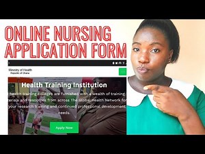 How to apply for Nursing School online in Ghana // Filling the form correctly