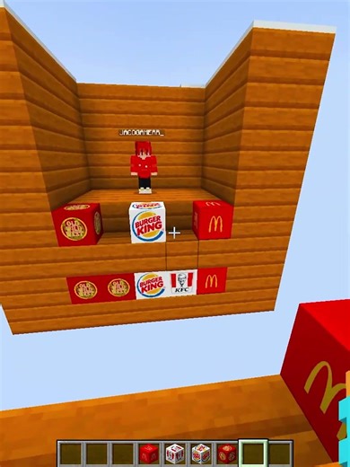 Minecraft momento indovina i FAST FOOD... #minecraft #shorts