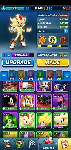 Upgrade Super Shadow to Level 7 | Sonic Forces Speed Battle (SFSB)