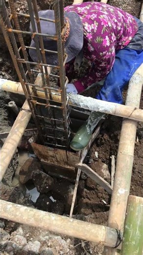 manual casting of column bases
