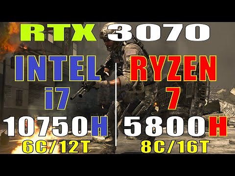 INTEL i7 10750H vs RYZEN 7 5800H || RTX 3070 @ 8GB || GAMING LAPTOP ||