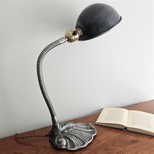 Vintage Gooseneck Desk Lamp: Antique Reading Lamp - Etsy