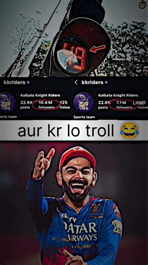 KKR trolled RCB fans took revange|| RCB fans|| KKR followers reduced|| #rcb #shortsfeed #shorts
