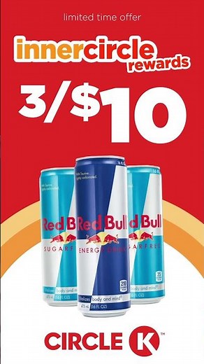Save on Red Bull at Circle K #circlek #save #redbull