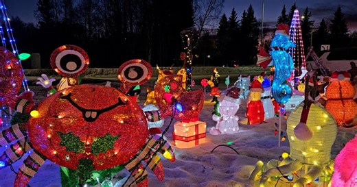 Anchorage neighborhoods light up with holiday displays