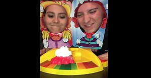 Dog hilariously interrupts Pie Face game