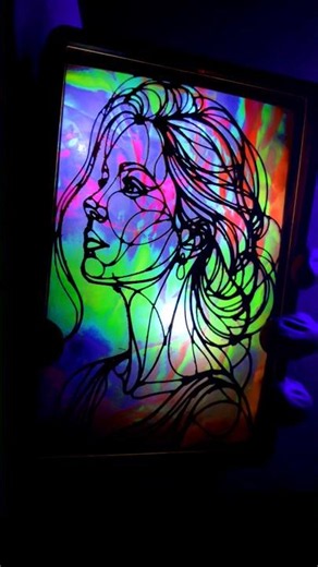 Easy glowing art DIY #diycrafts #creativeshorts #satisfyingart