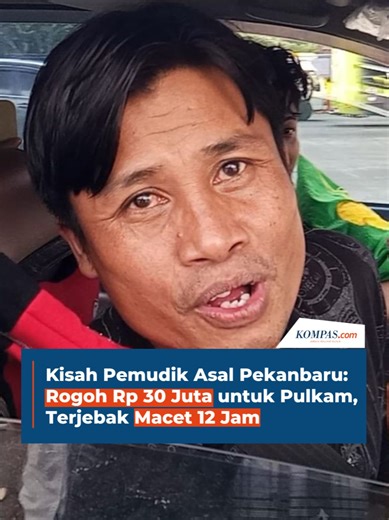 Seorang pemudik asal Pekanbaru harus merogoh biaya hingga Rp 30 juta untuk pulang kampung ke Boyolali, Jawa Tengah. Perjalanan darat bersama keluarga itu juga diwarnai kemacetan parah hingga 12 jam di wilayah Palembang. Meski mahal, ia tetap memilih mobil pribadi karena dinilai lebih fleksibel dan aman. 📹: KOMPAS.com/MUCHAMAD DAFI YUSUF Penulis: Muchamad Dafi Yusuf, Vachri Rinaldy Lutfipambudi Kreatif: Nabilla Mutiara Produser: Elizabeth Ayudya Ratna Rininta #Mudik2026 #Peristiwa ##Read