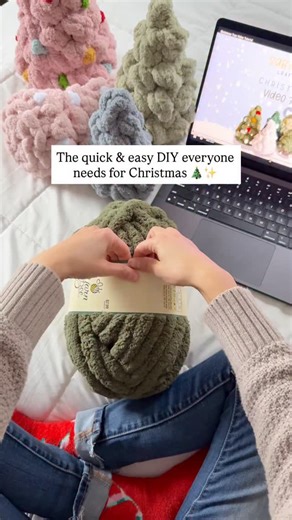 This bobble tree pattern is a quick and easy DIY that everyone needs for Christmas! 🧶 You can finger knit your own too! My video tutorial and written pattern walks you through every and includes 3 sizes! Comment “tree” and I’ll send you the info so you can start crafting! #chunkyyarn #tree #christmas #yarn #handknit #tutorial #crafts #chunkyknit | Sab's Stuffies