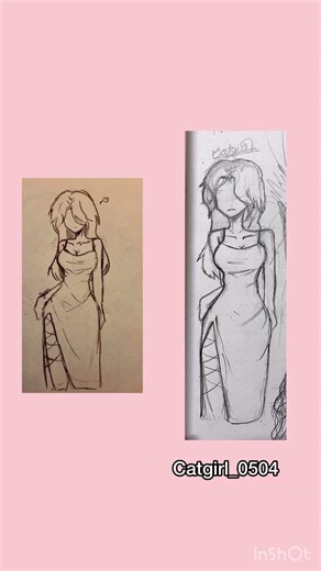 My art vs Pinterest #Traditionalart #lesserafim #spaghetti