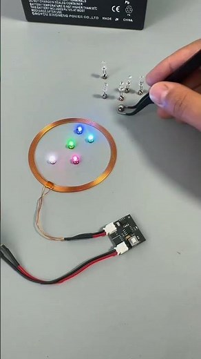 Amazing Wireless LED Project making at Home 🔋✨|#diyprojects #wirelesspowertransfer #shorts #diy