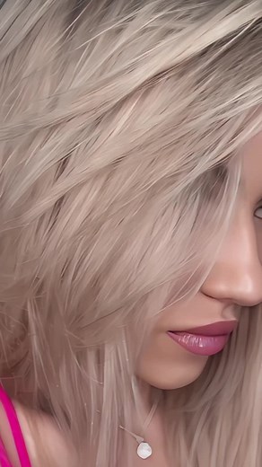 Close-Up Makeup Showcase with Blonde-Haired Individual