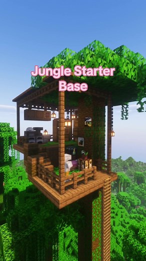 my attempt at a tree house :) make sure the tree is tall enough tho! #Minecraft #minecraftbuilding #minecrafttutorial #fyp