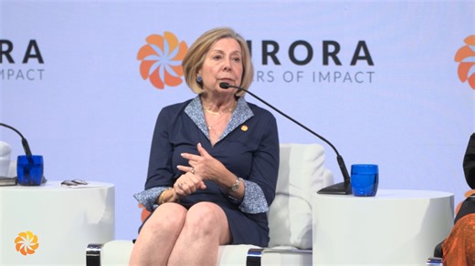 Alice Greenwald, Aurora Board Member and former President & CEO of the 9/11 Memorial Museum, spoke during the Humanitarian Summit about the quiet work of memory and its power to foster empathy. She reflected on how storytelling allows us to move beyond statistics and headlines, helping us see the people behind the loss. When we recognize our own lives in theirs, we begin to care differently. And from that place, action becomes possible. #HumanitarianSummit25 #AuroraPrize #GratitudeInAction | Aur