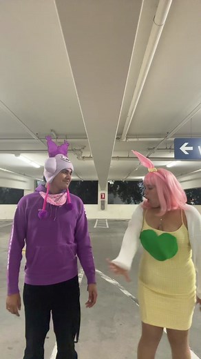 chowder and panini 💜💗 #chowder #chowderpanini #halloweencostume #couplecostumes #fypシ #halloween #fyp