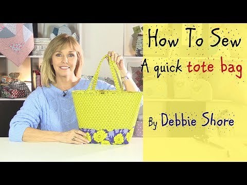 Sewing a quick tote/beach bag by Debbie Shore